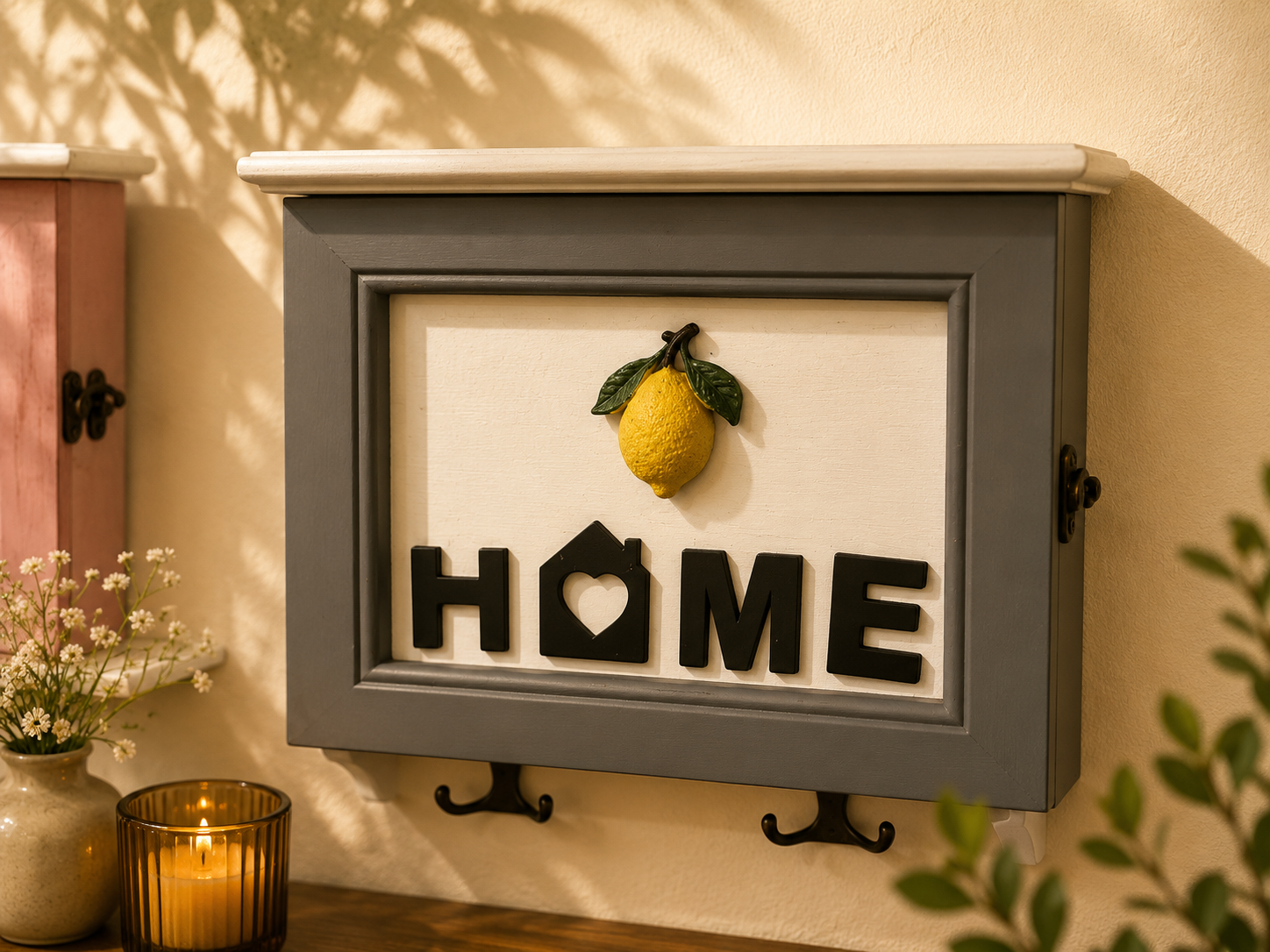 HOME Wooden Key Holder Cabinet