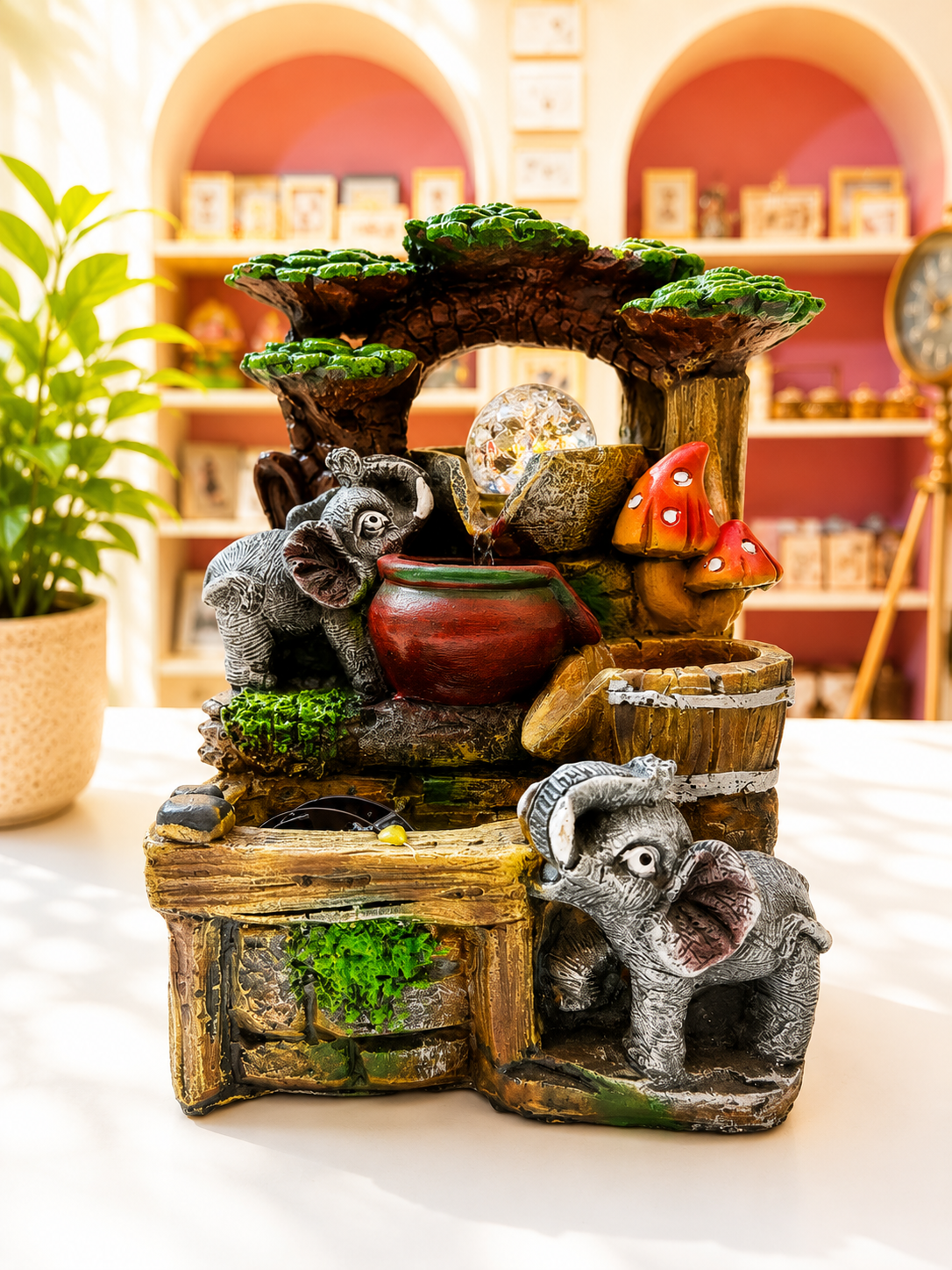 Elephant Paradise Cascade Fountain , 24*16 inch