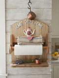 Home Sweet Home Wooden Paper Towel Holder