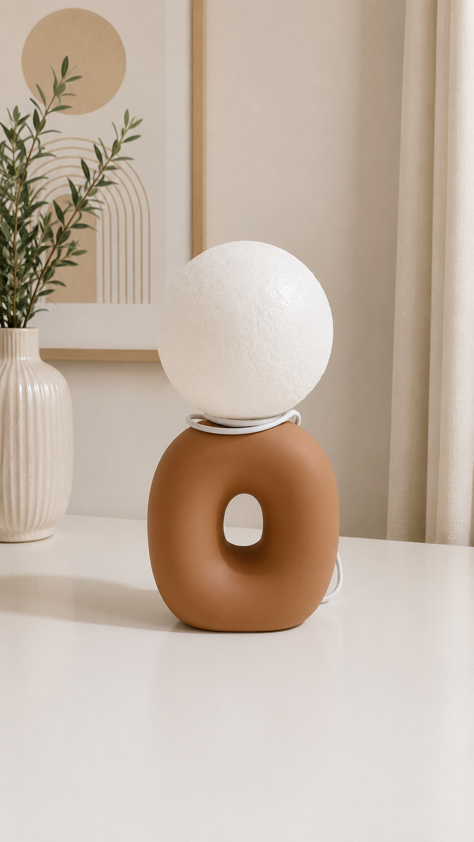 Brown Donut Lamp