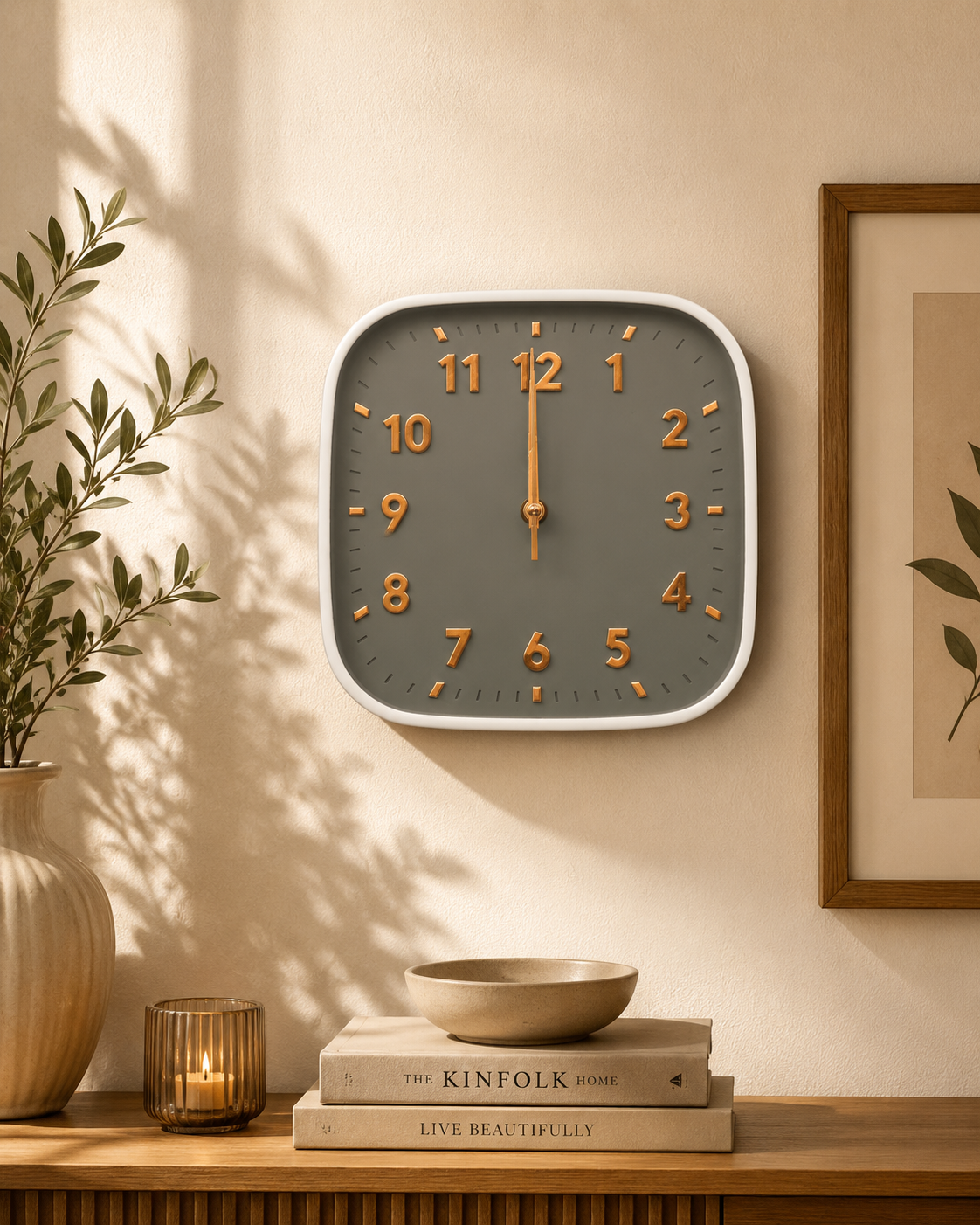 Nordic Smoke Grey Wall Clock