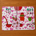 6 Pcs Color Bloom Printed Placemat Set