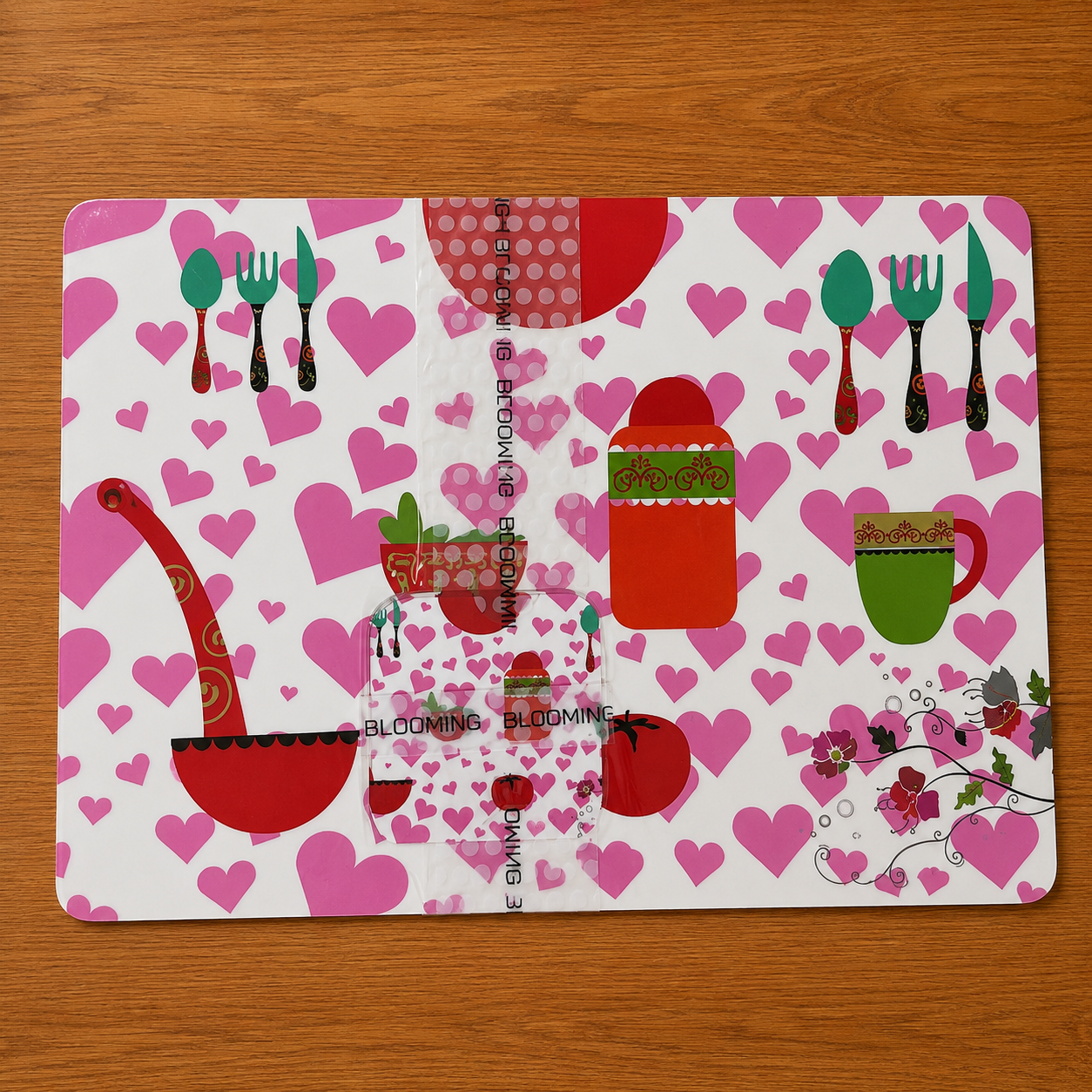 6 Pcs Color Bloom Printed Placemat Set
