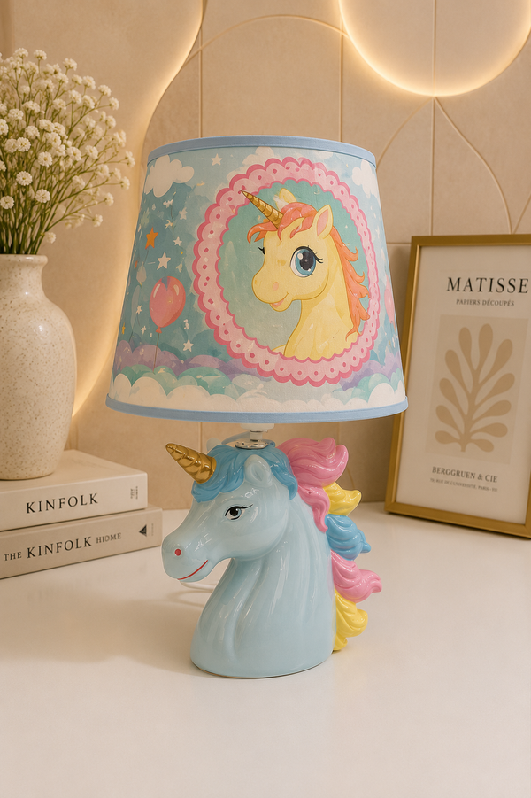 Blue Unicorn Lamp