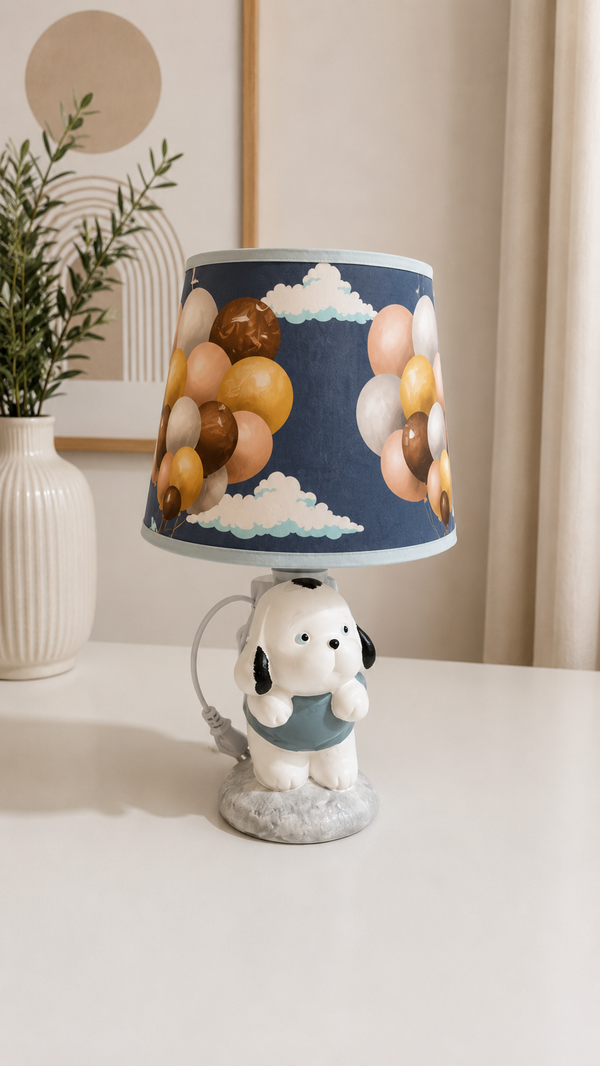 White Puppy Lamp