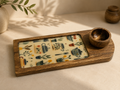 1 cup Bamboo tray set