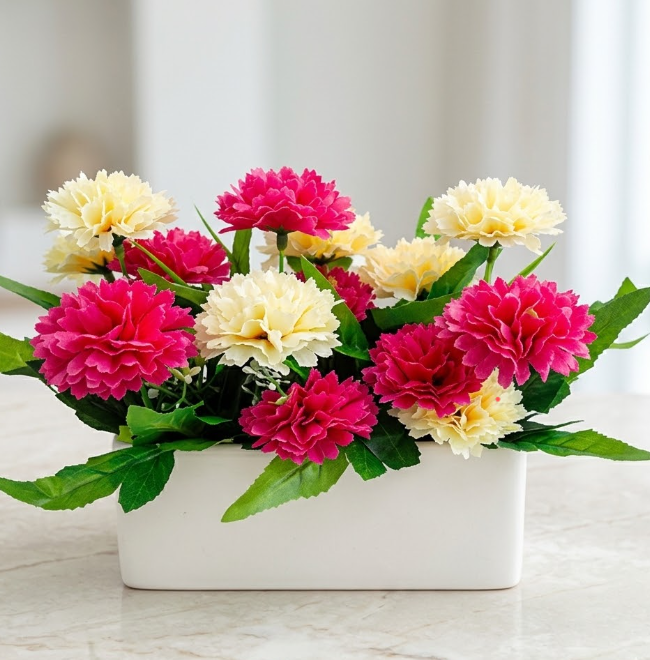 Artificial Mixed Carnation Flowers