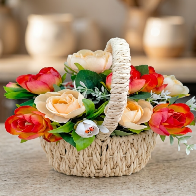 Floral Flower Basket