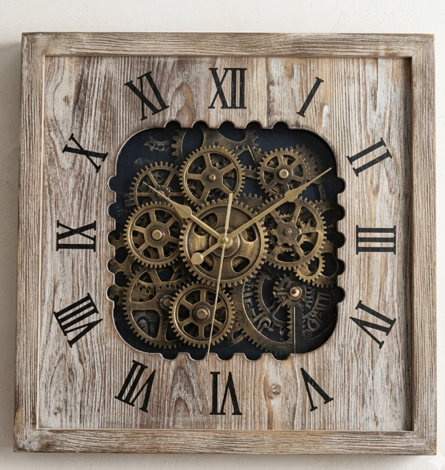 Vintage Square Steampunk Wall Clock