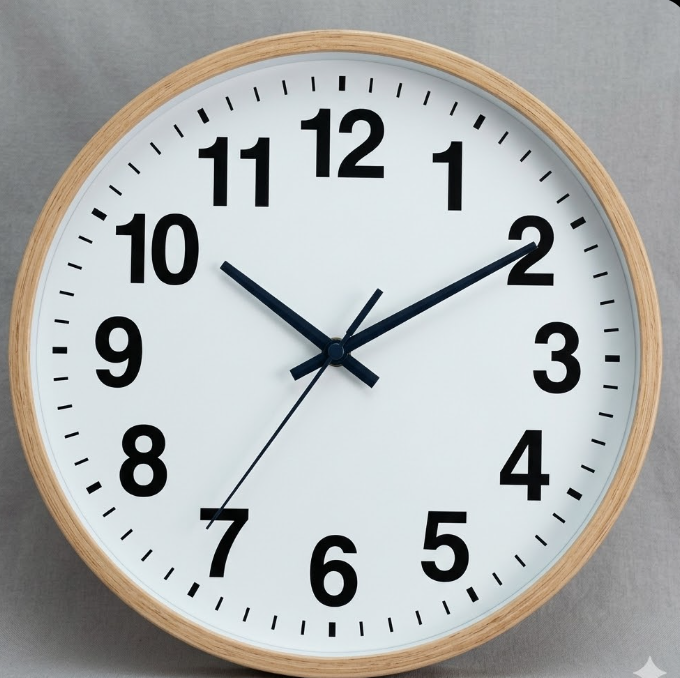 Modern Round Wooden Wall Clock