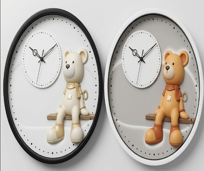 3D Teddy Bear  Wall Clock
