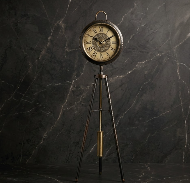 Vintage Industrial Pendulum Floor Clock
