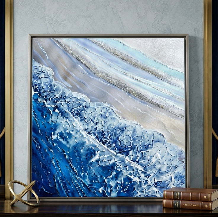 Luxury Ocean Wave 3D Wall Art