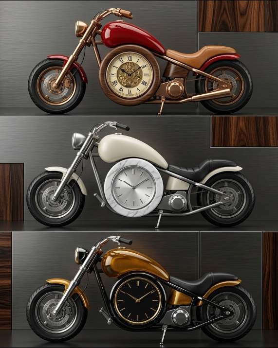 Motorcycle Table Clock
