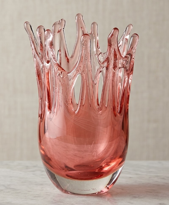Blush Pink Glass Vase