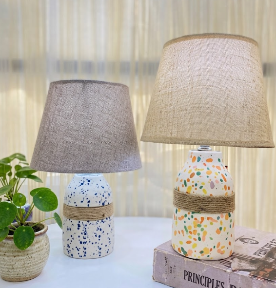 Rustic Ceramic Table Lamp |