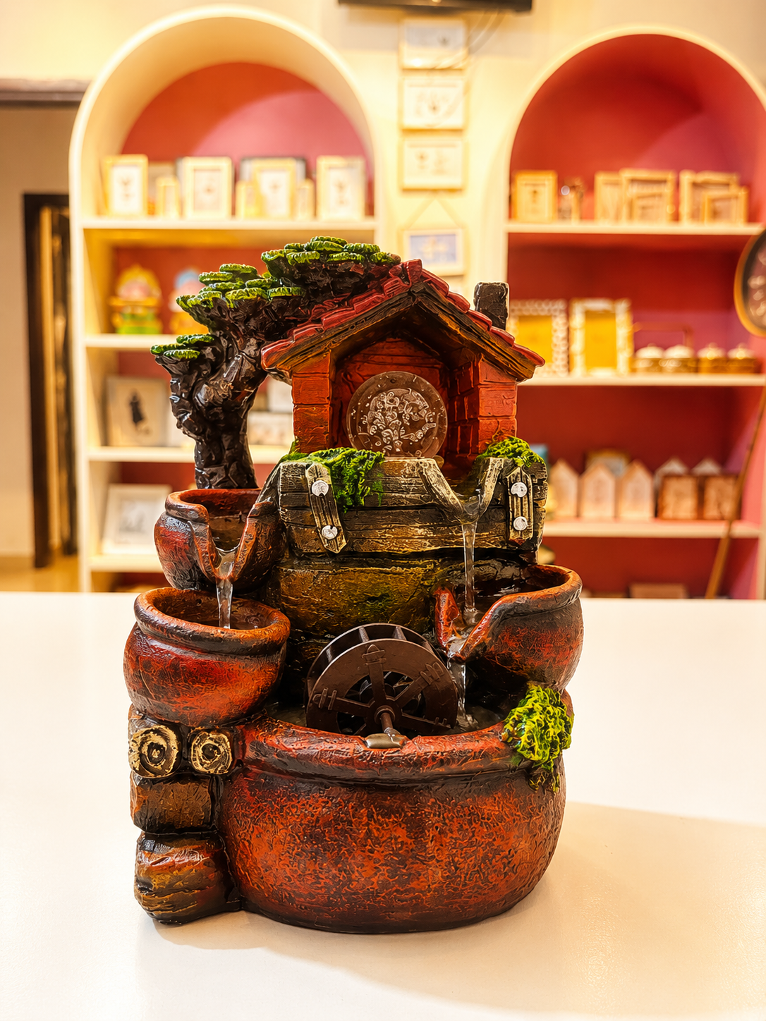 Rustic Harmony Water Mill Fountain , 20*14 INCH