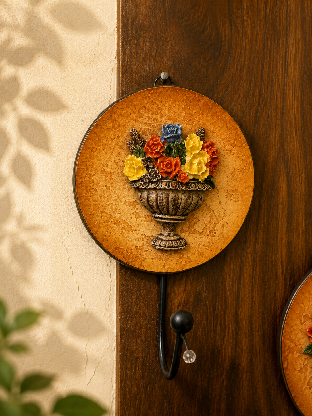 Wall Hook with Floral Design