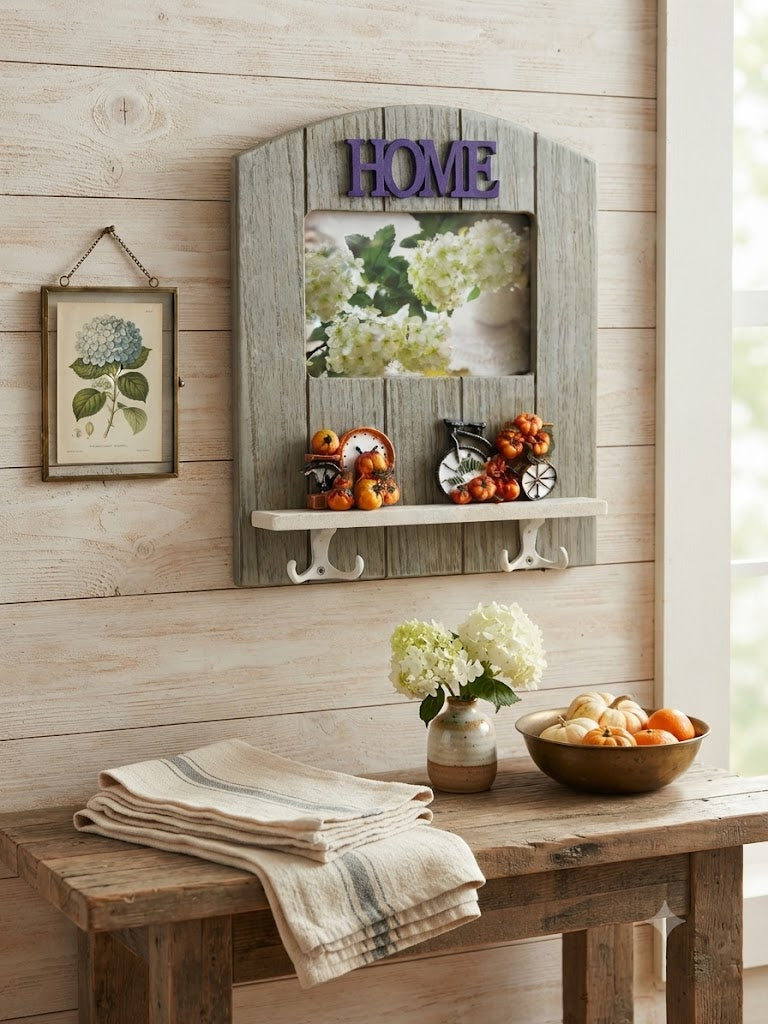 Home Floral Theme Wooden Key Holder