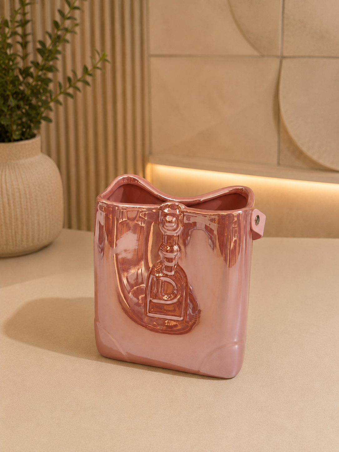 Pink Handbag Vase
