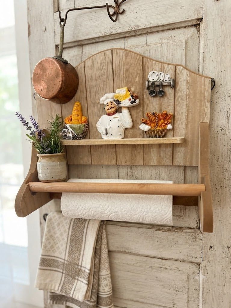 Wooden Paper Towel Holder