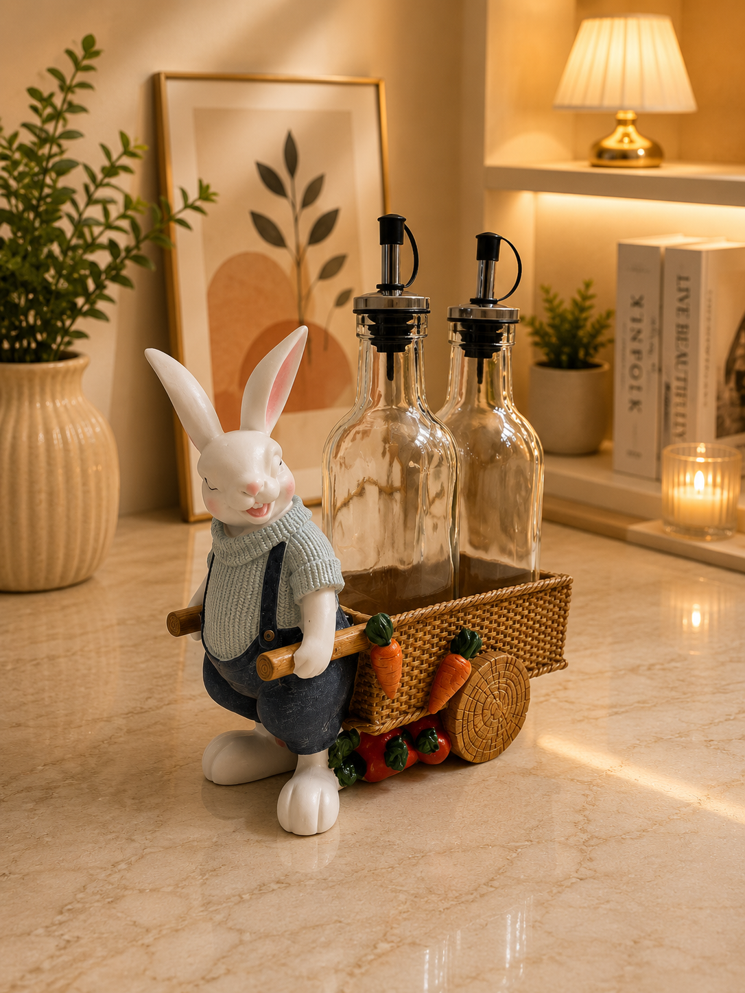 Bunny Bottle Show Piece